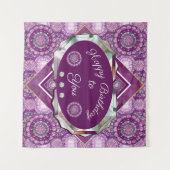 Kardinal Red Rosace Wandteppich (Vorderseite (Horizontal))