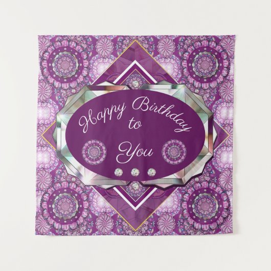 Kardinal Red Rosace Wandteppich (Vorderseite)