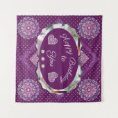 Kardinal Red Rosace Wandteppich (Vorderseite (Horizontal))