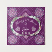 Kardinal Red Rosace Wandteppich (Vorderseite)