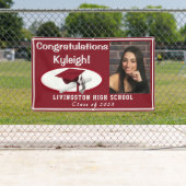 Kardinal Red & White Vinyl Abschluss Foto Banner (Insitu)