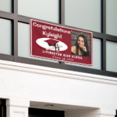 Kardinal Red & White Vinyl Abschluss Foto Banner (Äußeres Gebäude)