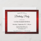 Kardinal Red Winter Foto Geburtstag Einladung (Rückseite)