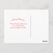 Kardinal Redbird Snow Foto Weihnachten Postkarte (Rückseite)