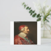 Kardinal Richelieu Erfolgsquote Postkarte (Stehend Vorderseite)