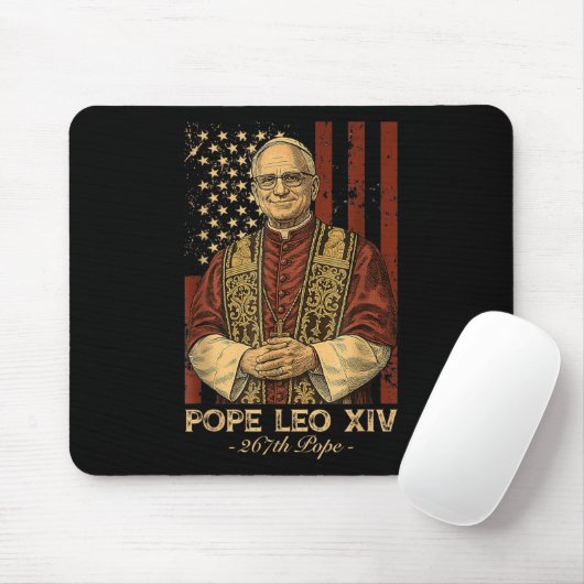 Kardinal Robert Francis Prevost Pope Leo Xiv Ameri Mousepad (Mit Mouse)