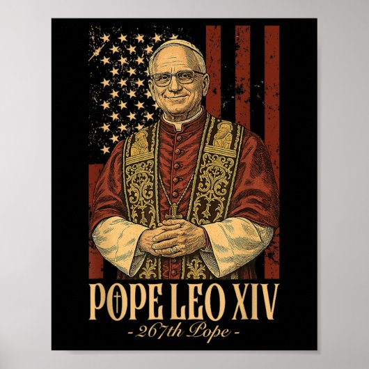 Kardinal Robert Prevost Papst Leo Xiv 1 Poster (Vorne)