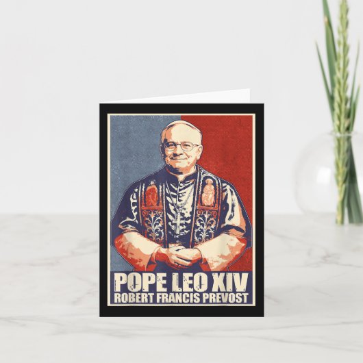 Kardinal Robert Prevost Pope Leo Xiv 4 Karte (Vorderseite)