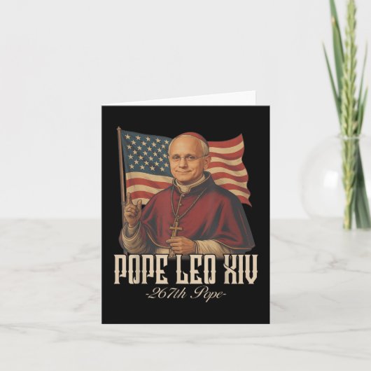 Kardinal Robert Prevost Pope Leo Xiv _8 Karte (Vorderseite)