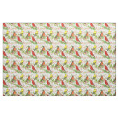 Kardinal Robins Goldfinch Spring Tree Botanisch Stoff (Yard (91,4 cm))