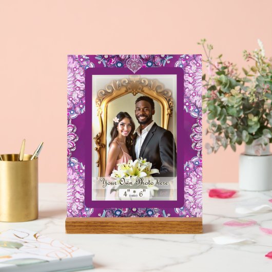 Kardinal Rosace Acrylschild (Hochzeit)