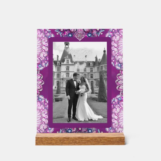 Kardinal Rosace Acrylschild (Vorderseite)