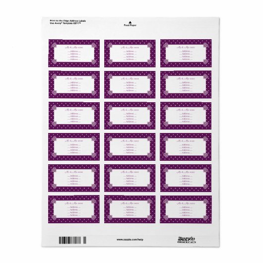 Kardinal Rosace Adressaufkleber (Vorne)