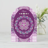 Kardinal Rosace Einladung (Stehend Vorderseite)