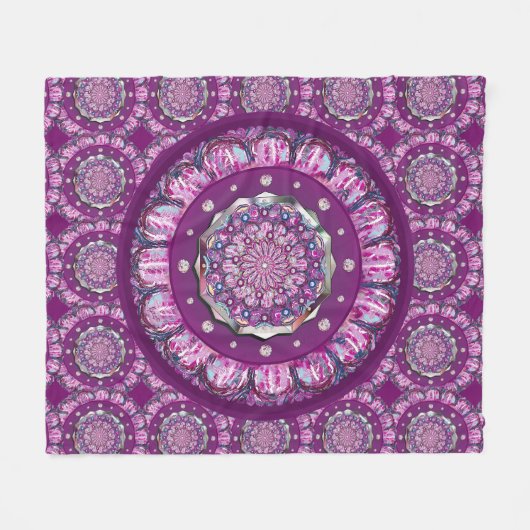 Kardinal Rosace Fleecedecke (Vorderseite (Horizontal))