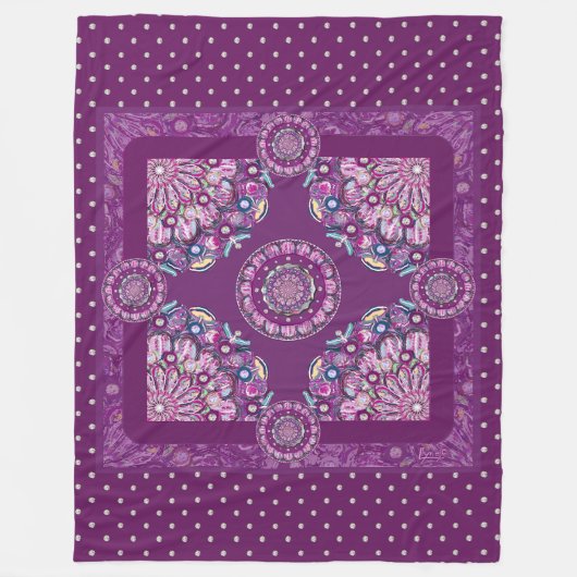 Kardinal Rosace Fleecedecke (Vorderseite)