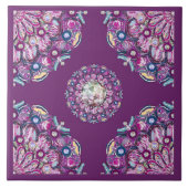 Kardinal Rosace Fliese (Vorderseite)