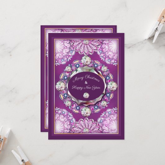 Kardinal Rosace Karte (Vorderseite/Rückseite Beispiel)