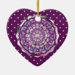 Kardinal Rosace Keramik Ornament