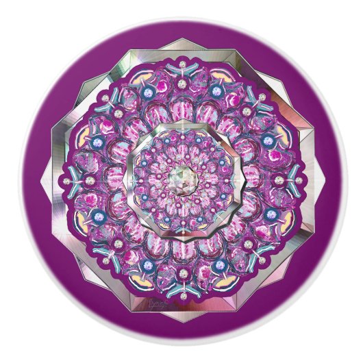 Kardinal Rosace Keramikknauf (Vorderseite)