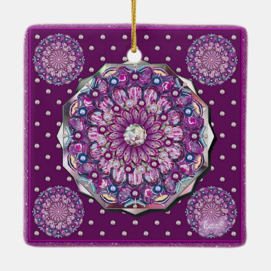 Kardinal Rosace Keramikornament (Rückseite)