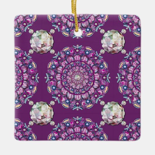 Kardinal Rosace Keramikornament (Vorderseite)