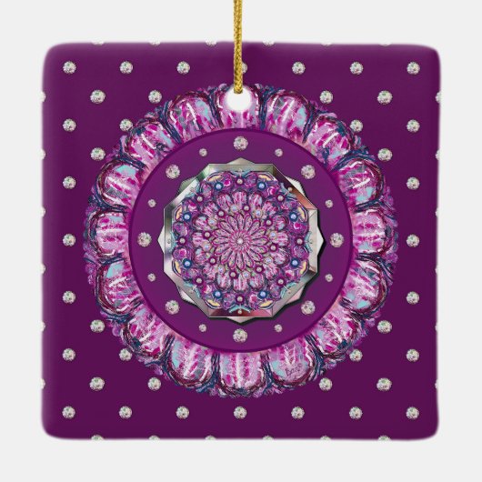 Kardinal Rosace Keramikornament (Rückseite)