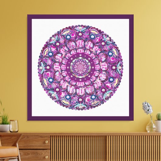 Kardinal Rosace Leinwanddruck (Insitu (Wohnzimmer))