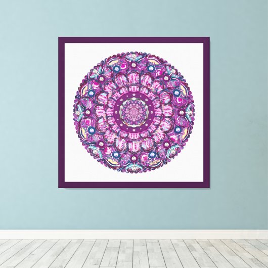 Kardinal Rosace Leinwanddruck (Insitu (Holzboden))