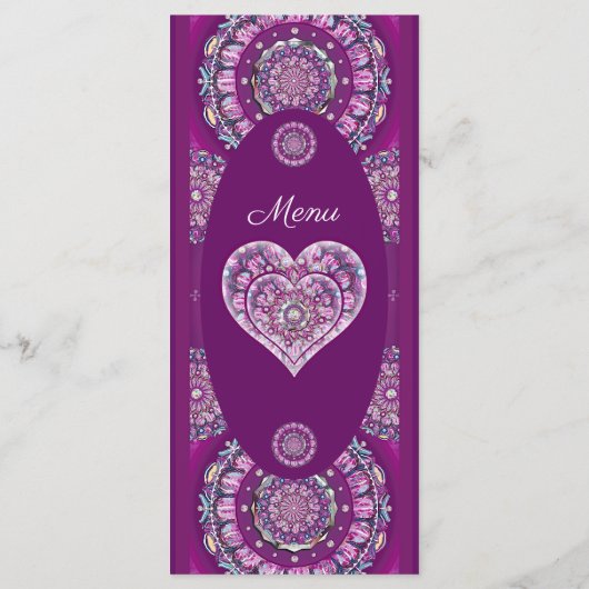 Kardinal Rosace Menükarte (Rückseite)