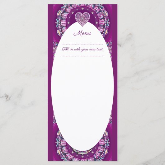 Kardinal Rosace Menükarte (Vorderseite)