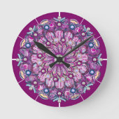 Kardinal Rosace Runde Wanduhr (Vorderseite)