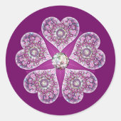 Kardinal Rosace Runder Aufkleber (Vorderseite)