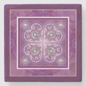 Kardinal Rosace Steinuntersetzer (Vorderseite)