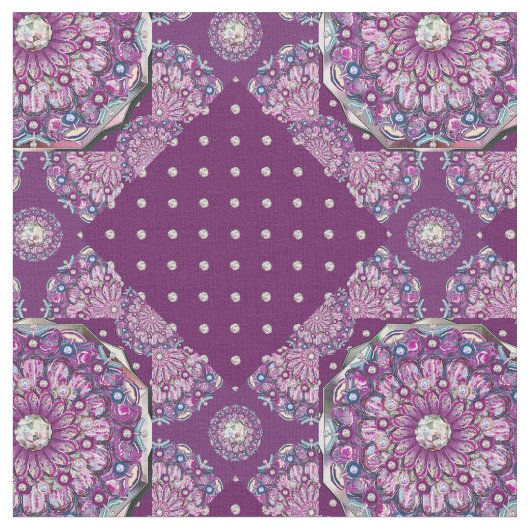 Kardinal Rosace Stoff (Nahaufnahme)