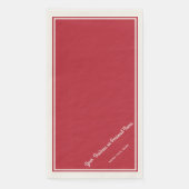 Kardinal rot - Vollfarbe personalisiert Serviette (Vorderseite)