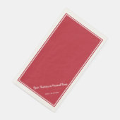 Kardinal rot - Vollfarbe personalisiert Serviette (Ecke)