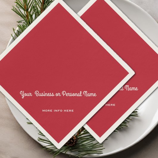 Kardinal Rot Vollfarbe Serviette