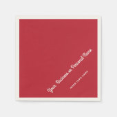 Kardinal Rot Vollfarbe Serviette (Vorderseite)