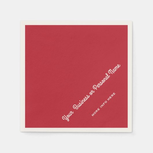 Kardinal Rot Vollfarbe Serviette (Vorderseite)