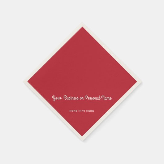 Kardinal Rot Vollfarbe Serviette (Ecke)