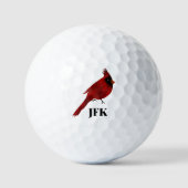 Kardinal Rote Wildtiere Golfball (Vorderseite)