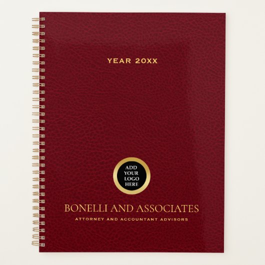 Kardinal Roter Round-Logo-Name Beruflich Planer (Vorderseite)