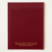 Kardinal Roter Round-Logo-Name Beruflich Planer (Rückseite)