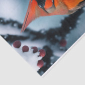 Kardinal Roter Winter Schneebaum Illustration Seidenpapier (Ausschnitt)