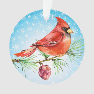 Kardinal - Rotes Vogelornament Ornament