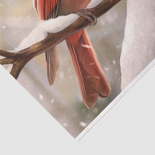 Kardinal Seidenpapier (Detail)