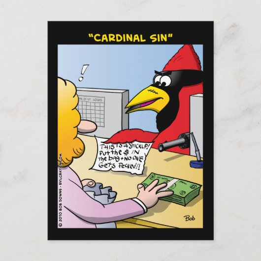 ‚Kardinal Sin‘ Postkarte (Vorderseite)