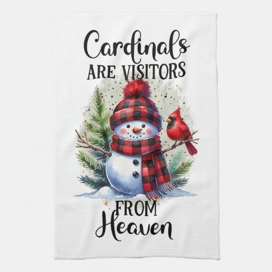 Kardinal sind aus dem Himmel Geschirrtuch (Vertikal)