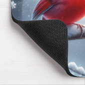 Kardinal singt mit Noten Mousepad (Ecke)
